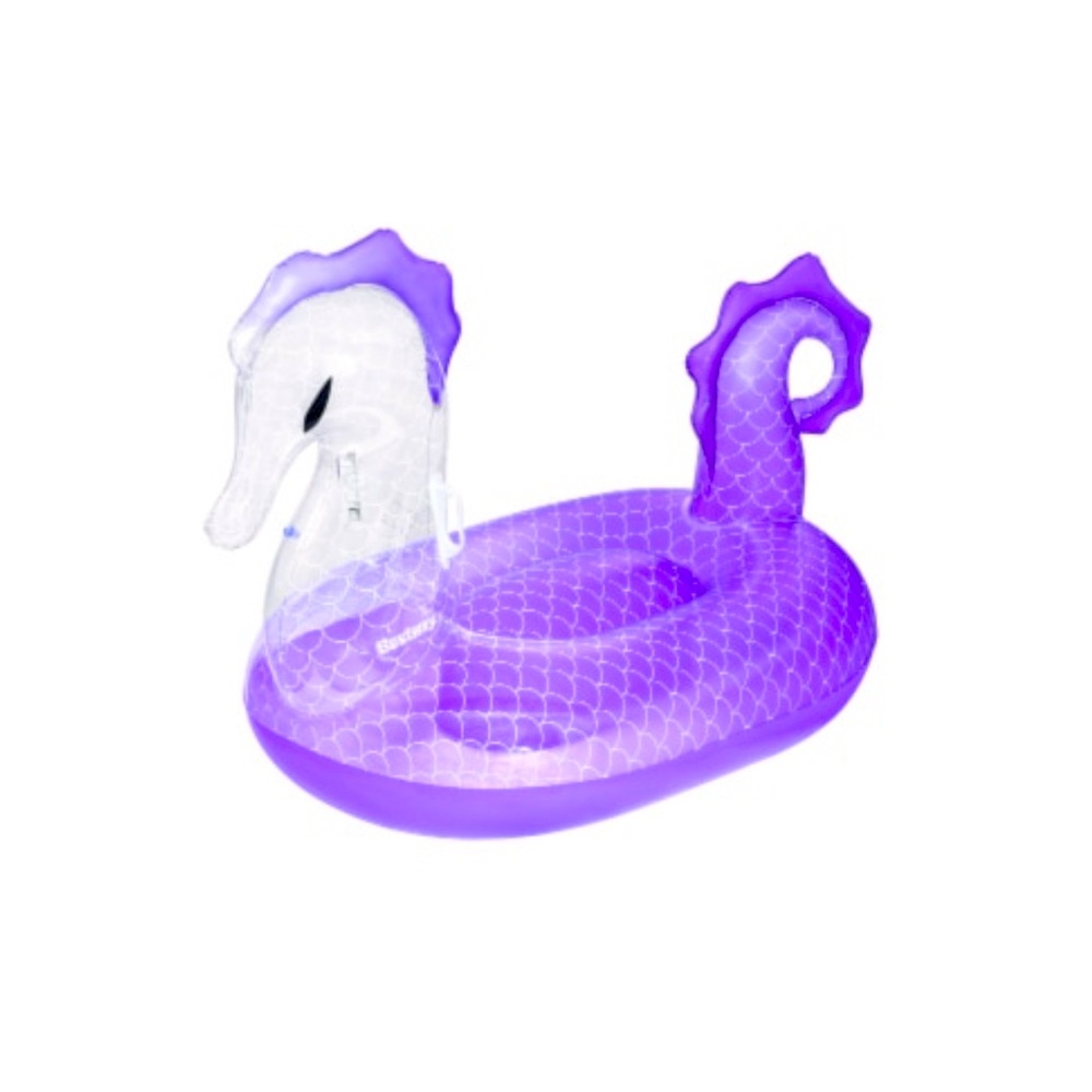 Large pool float purple seahorse.